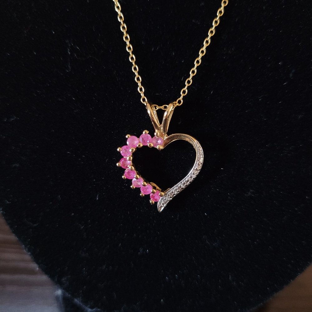 14K Over Silver CZ Necklace